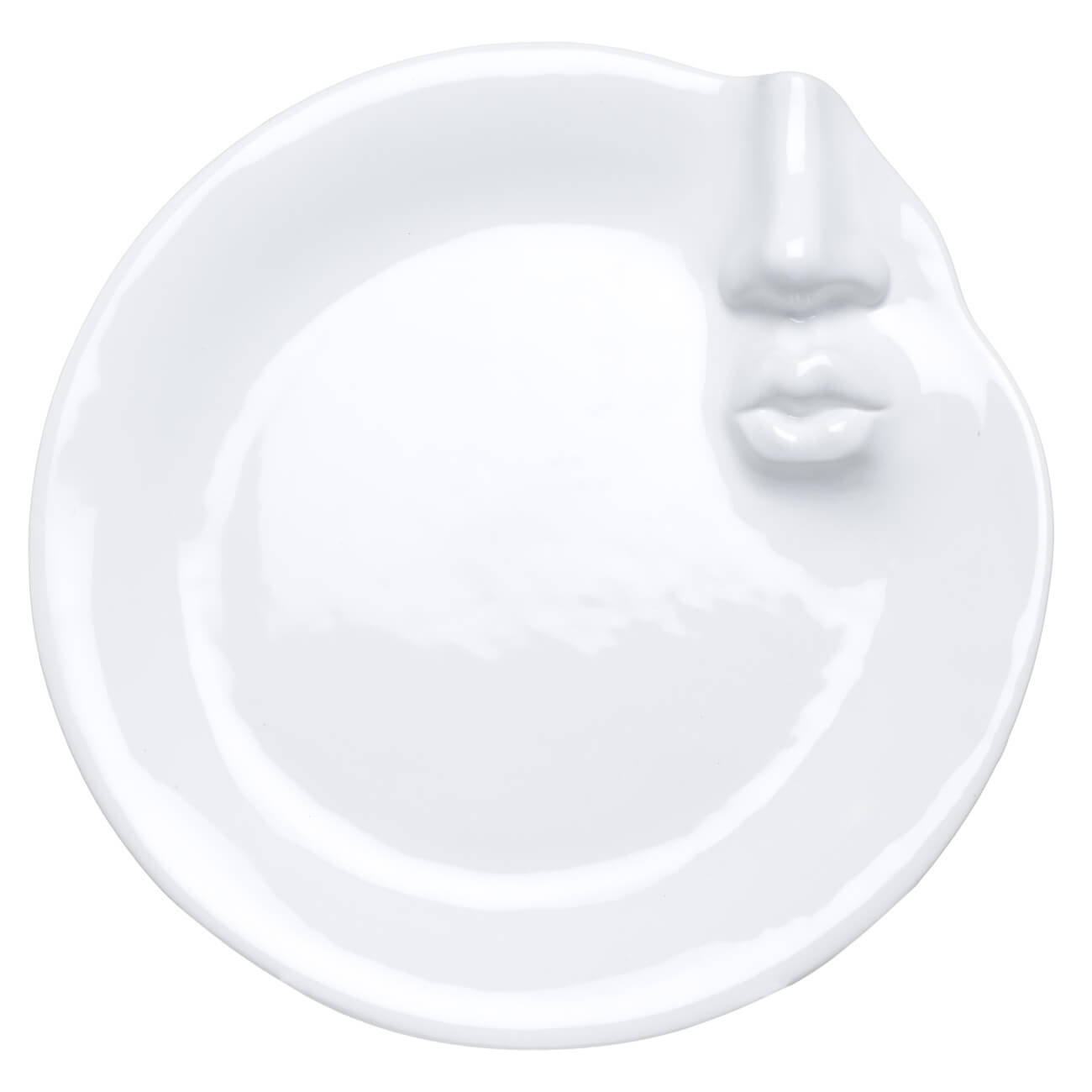 Блюдо, 22 см, керамика, белое, Лицо, Face блюдо 29 см керамика белое лица face
