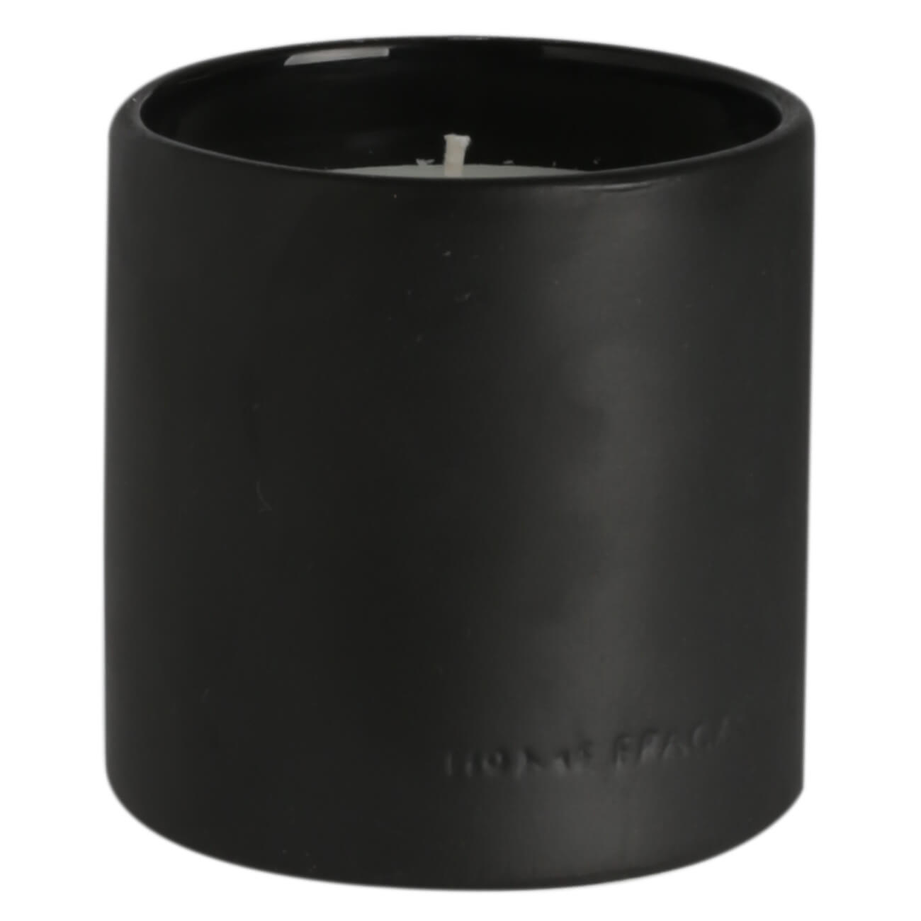 Свеча ароматическая, 9 см, в подсвечнике, керамика, черная, Black forest, B&W свеча ароматическая 9 см в подсвечнике с крышкой стекло citrus ginger amber musky nocturne