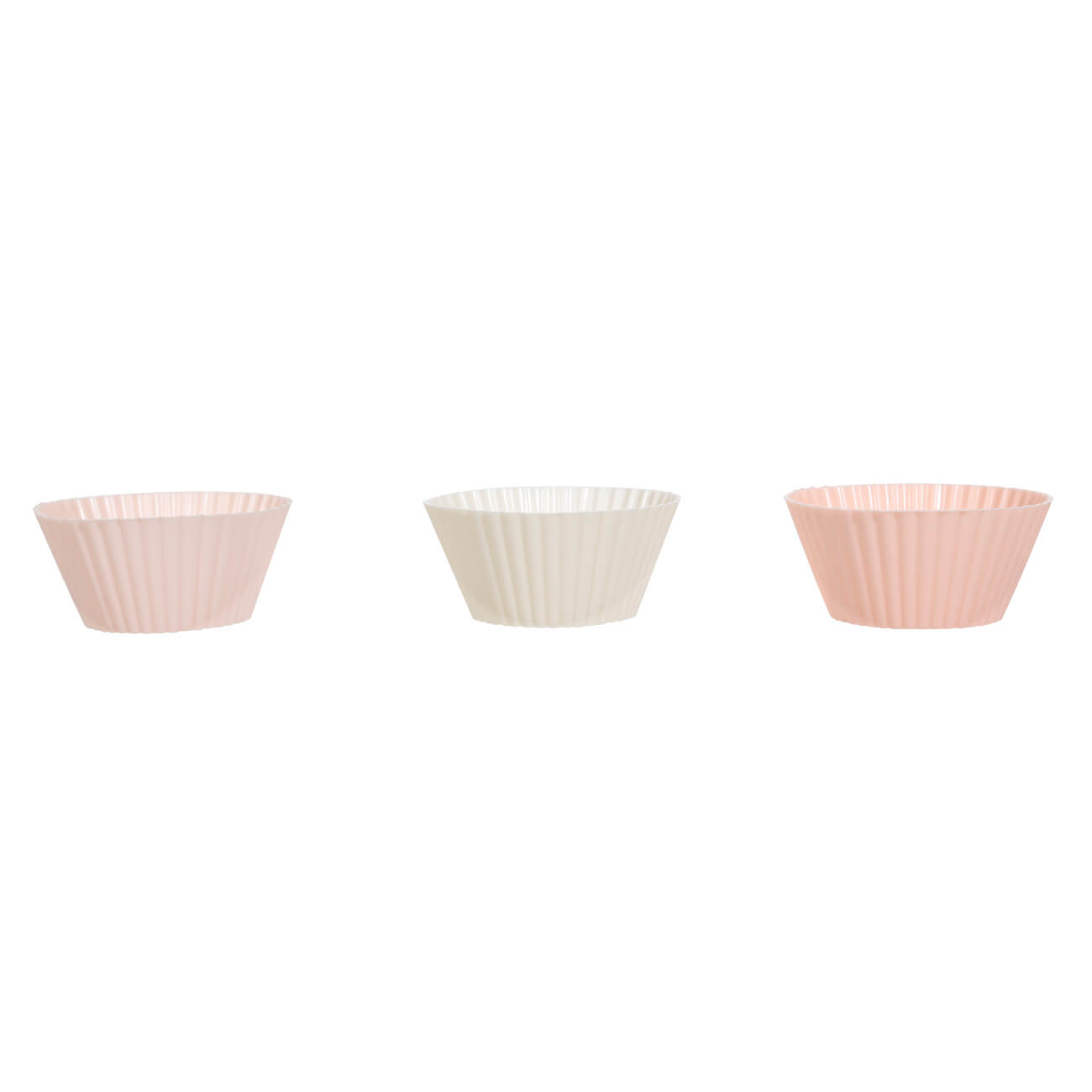 Форма для выпечки кексов, 7х3 см, 6 шт, силикон, бежевая/розовая/белая, Bakery форма для выпечки кексов berghoff