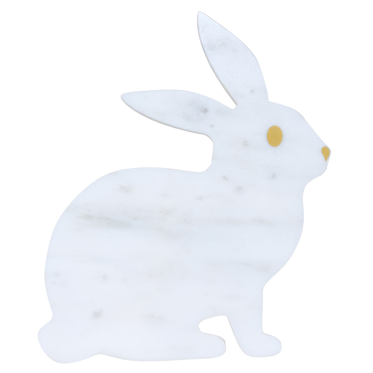 Блюдо сервировочное, 20x23 см, мрамор, белое, Кролик, Marble - фото 1