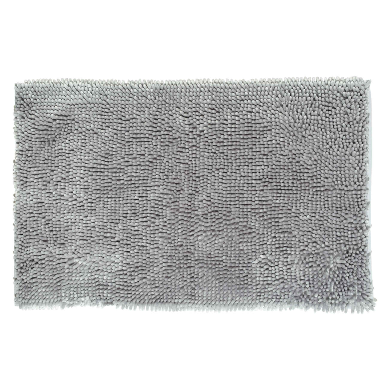 Коврик, 50х80 см, противоскользящий, полиэстер, серый, Fluff коврик в раковину доляна