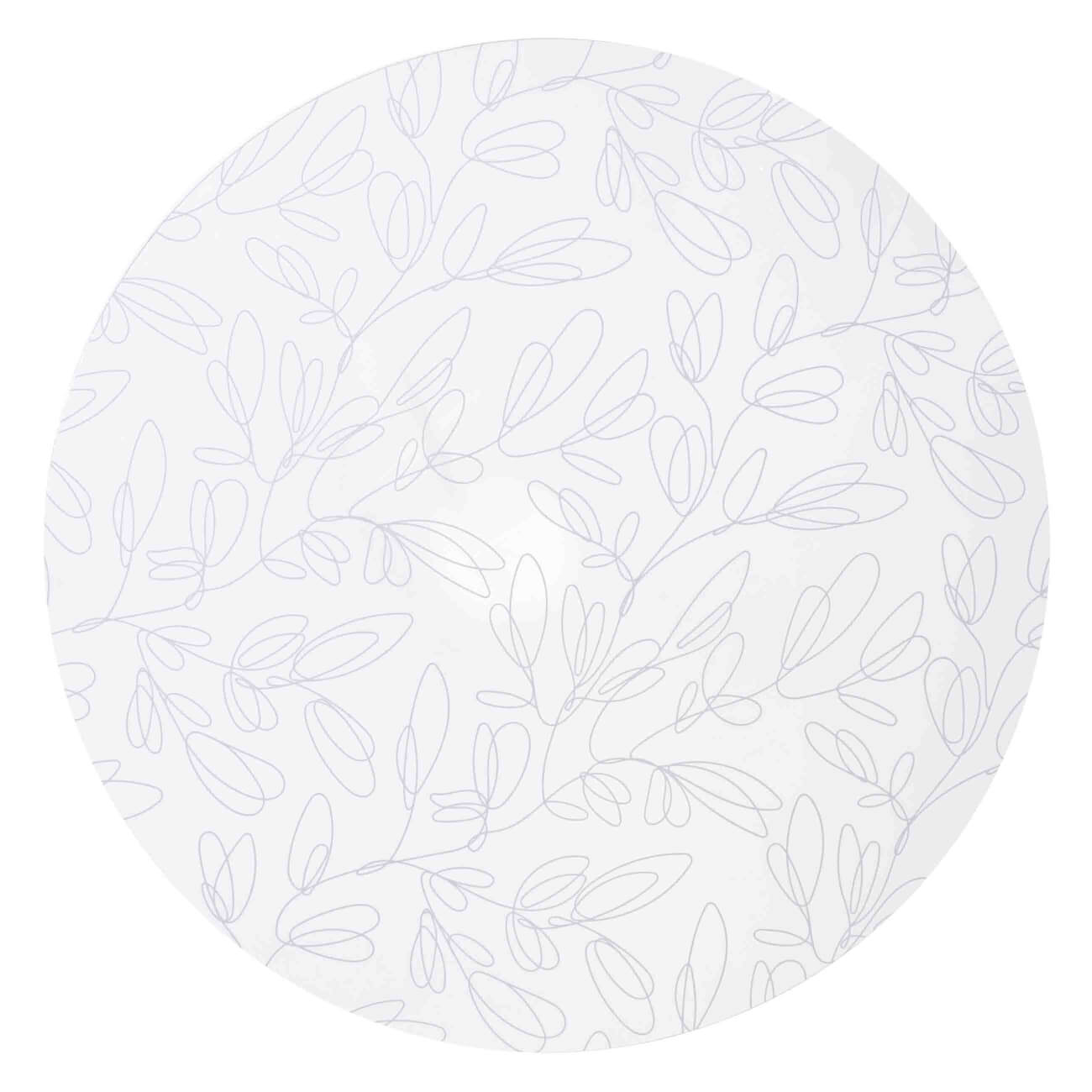 Салфетка под приборы, 38 см, ПЭТ, круглая, Белые ветви, Plastic print салфетка для кухни york