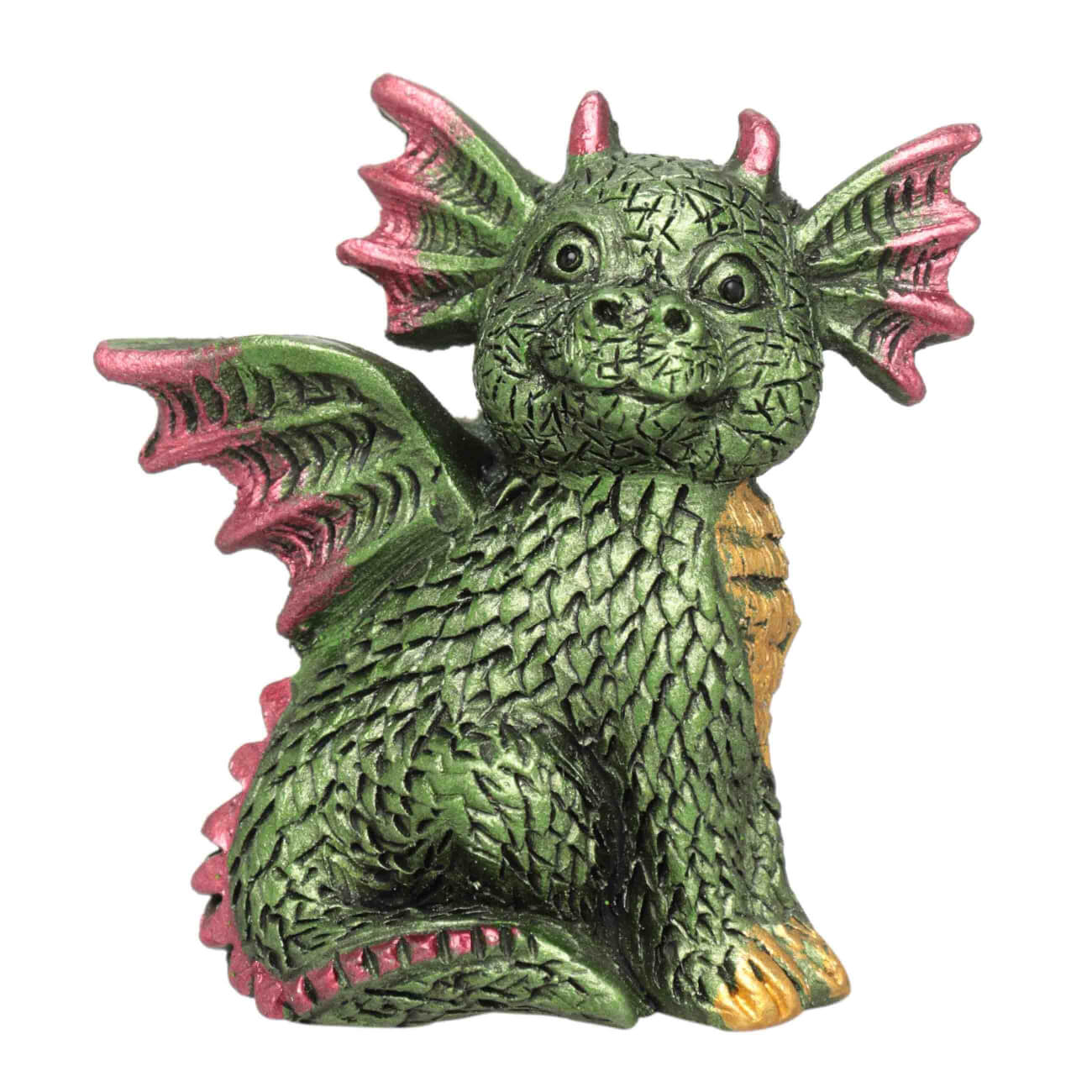 Магнит, 6 см, полирезин, зеленый радужный, Дракон, Dragon blu ваза декоративная 20 см полирезин бело золотистая дракон dragon leinor