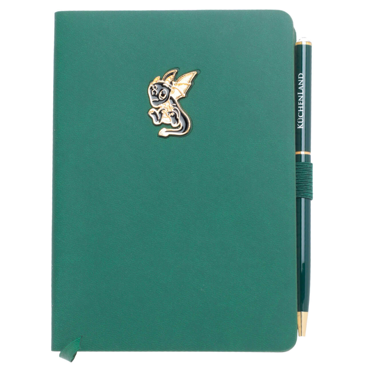 Блокнот для записей, 15х11 см, с ручкой, полиуретан, зеленый, Дракон с крыльями, Dragon spyro блокнот для записей paper art