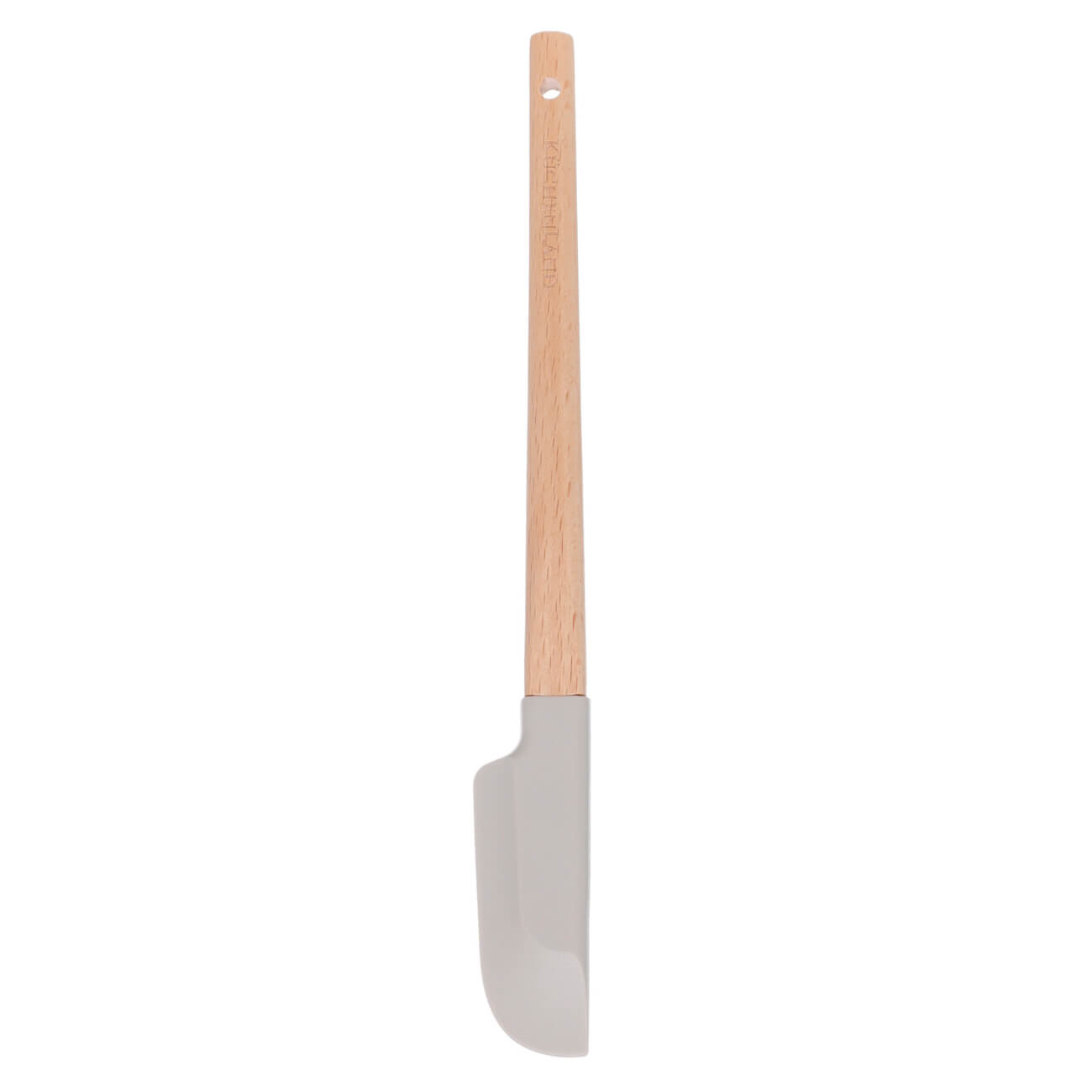 Лопатка-шпатель, 22 см, силикон/дерево, серо-коричневая, Bakery wood инструмент для моделирования шпатель силикон ширина 3 см