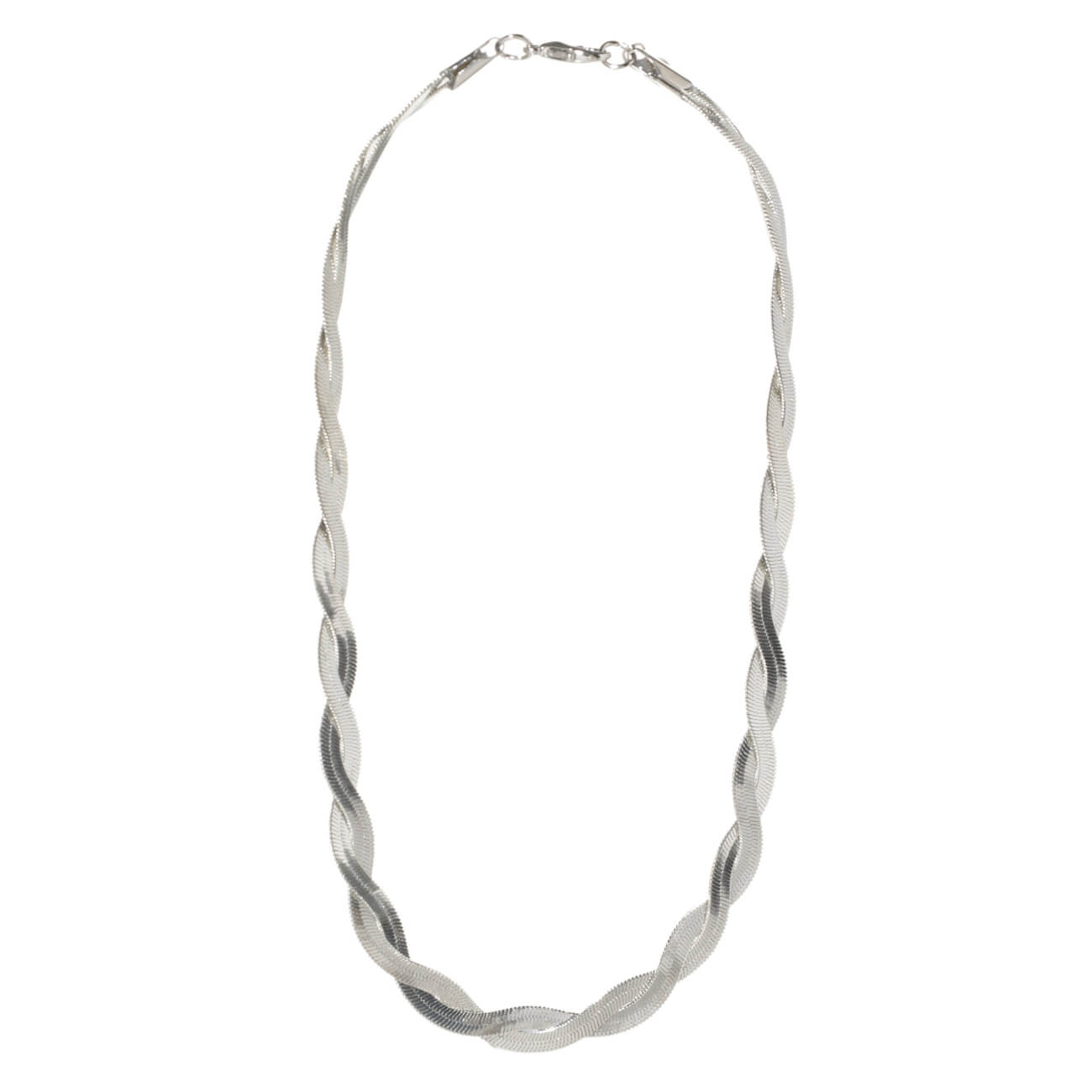 Цепочка, 45 см, двойная, металл, серебристая, Jewelry цепочка для сумки железная d 3 мм 10 ± 0 5 м серебряный