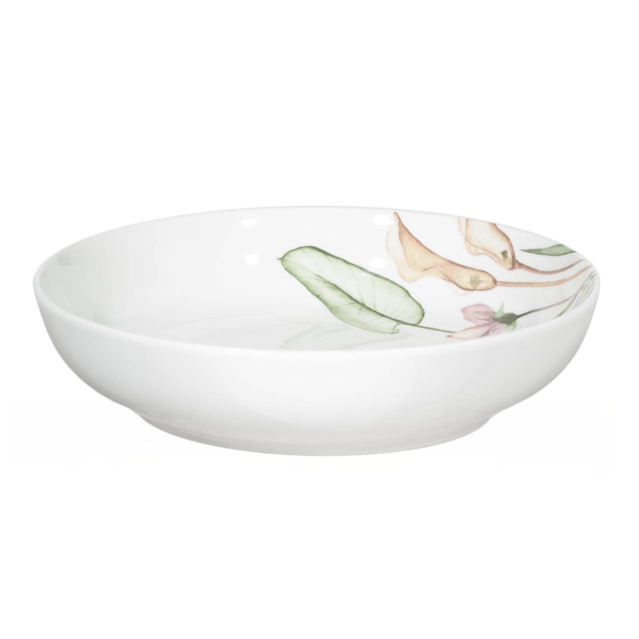 Тарелка суповая, 20 см, фарфор N, белая, Великолепный цветок, Gorgeous flower - фото 1