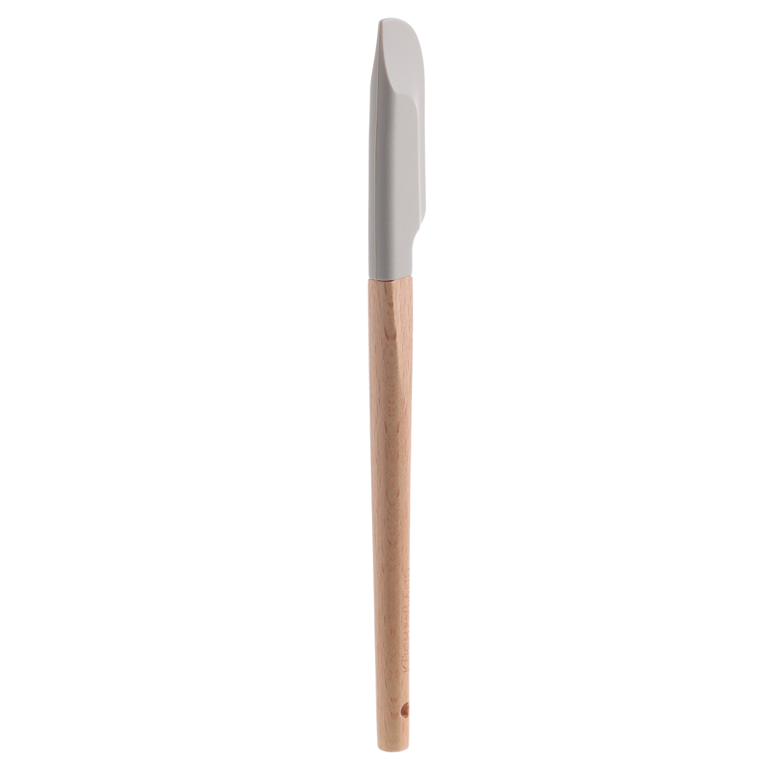 Лопатка-шпатель, 22 см, силикон/дерево, серо-коричневая, Bakery wood изображение № 2