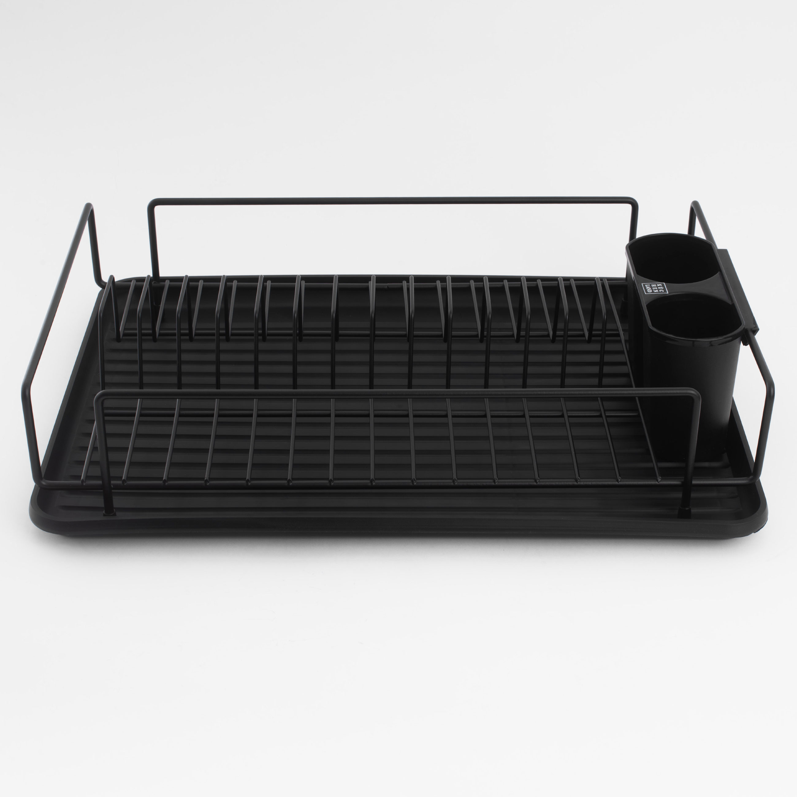Сушилка для посуды, 42х27 см, с поддоном, пластик/металл, черная, Black style изображение № 3