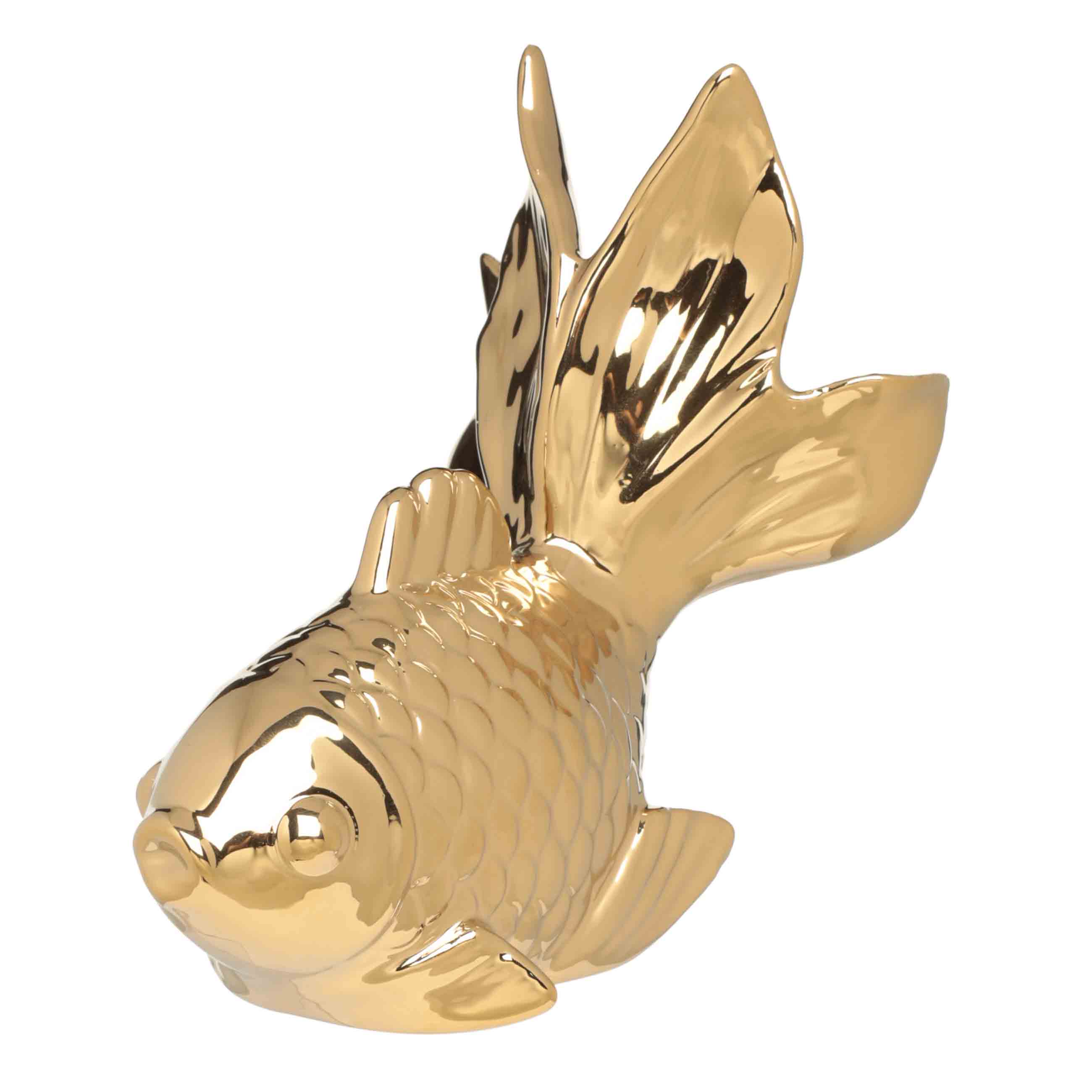 Статуэтка, 15 см, фарфор P, золотистая, Рыбка, Goldfish изображение № 2