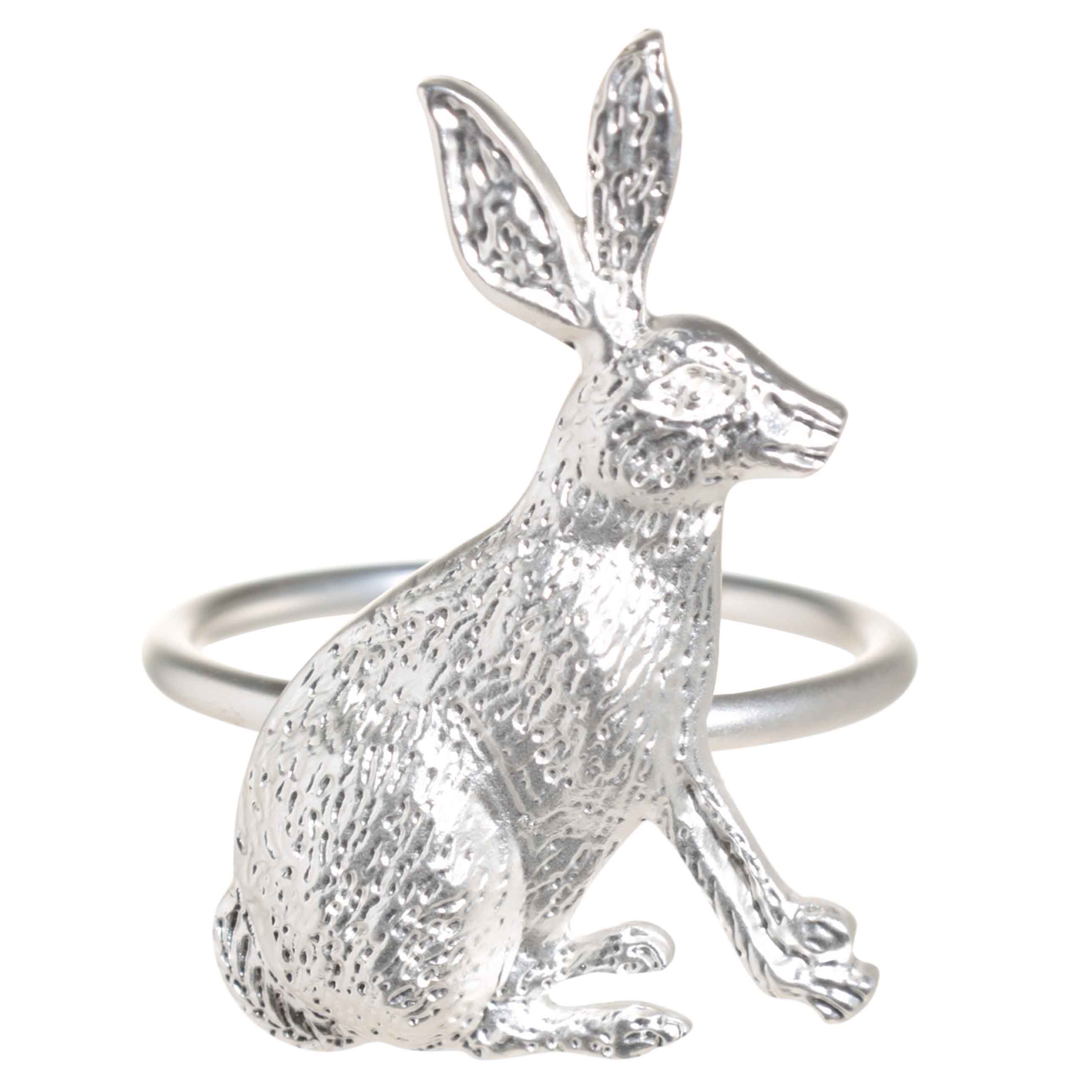 Кольцо для салфеток, 5 см, металл, серебристое, Кролик, Pure Easter изображение № 2