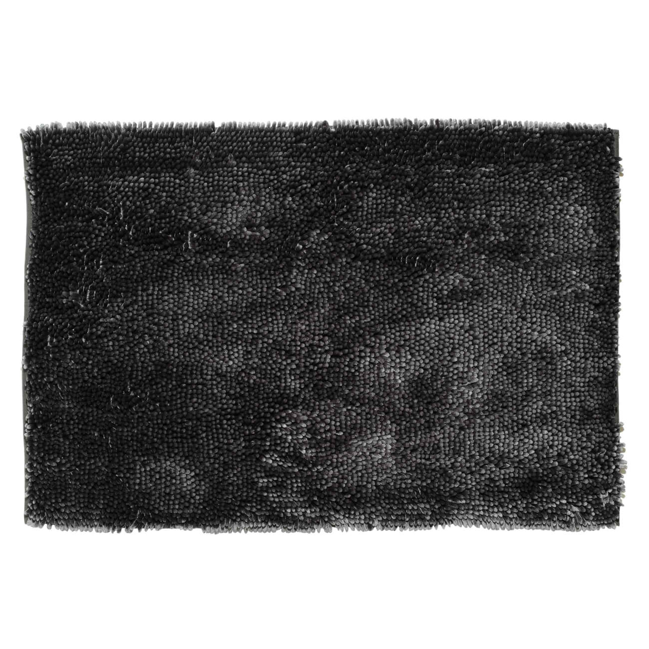 Коврик, 65х100 см, противоскользящий, полиэстер, темно-серый, Fluffy садовый коврик