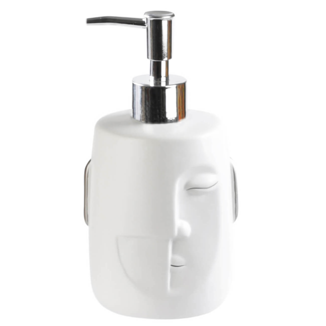 Диспенсер для жидкого мыла, 460 мл, керамика/пластик, белый, Лицо, Face наливной диспенсер для жидкого мыла лайма