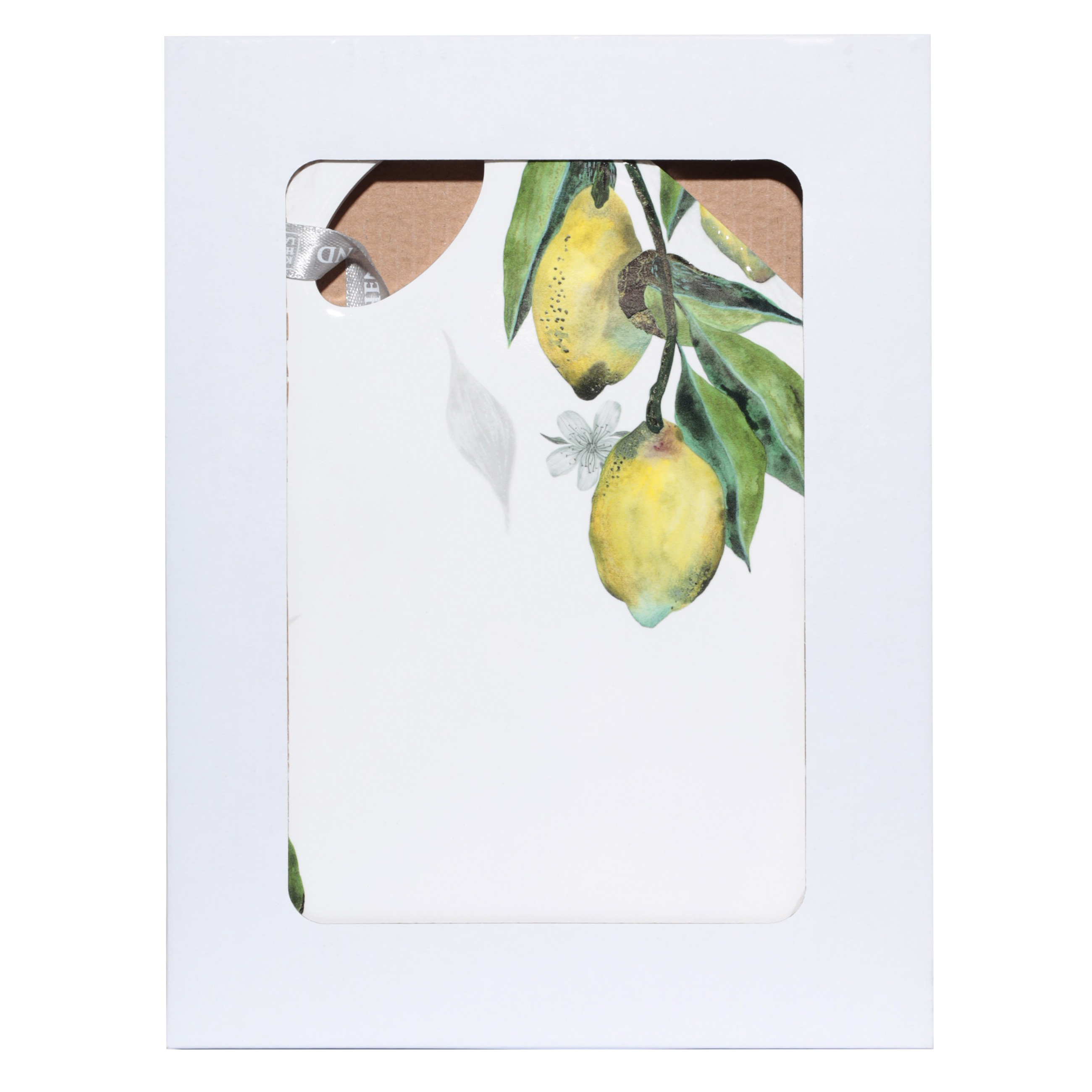 Подставка под горячее, 18x24 см, керамика/пробка, белая, Лимоны, Sicily in bloom изображение № 3