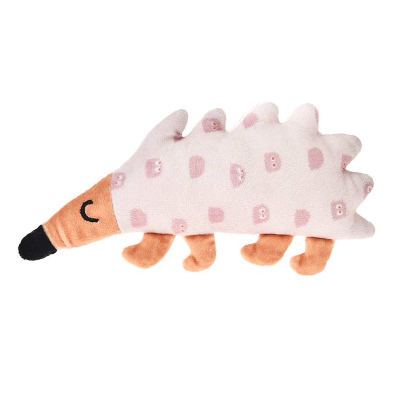 Игрушка для щенков, 20х10 см, полиэстер, розовая, Ежик, Small pet игрушка пищащая фламинго для собак 22 5 см розовая