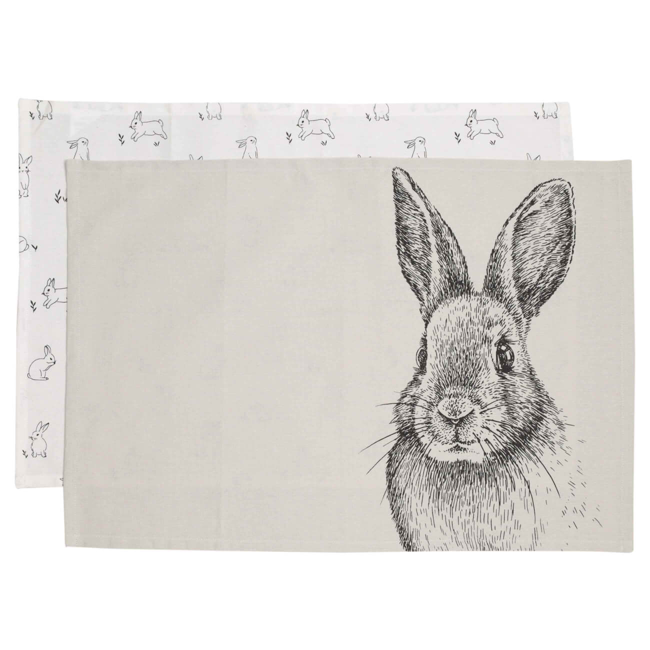 Полотенце кухонное, 40х60 см, 2 шт, хлопок, бежевое, Кролики, Easter дневник лотты братцы кролики и флейта с выкрутасами