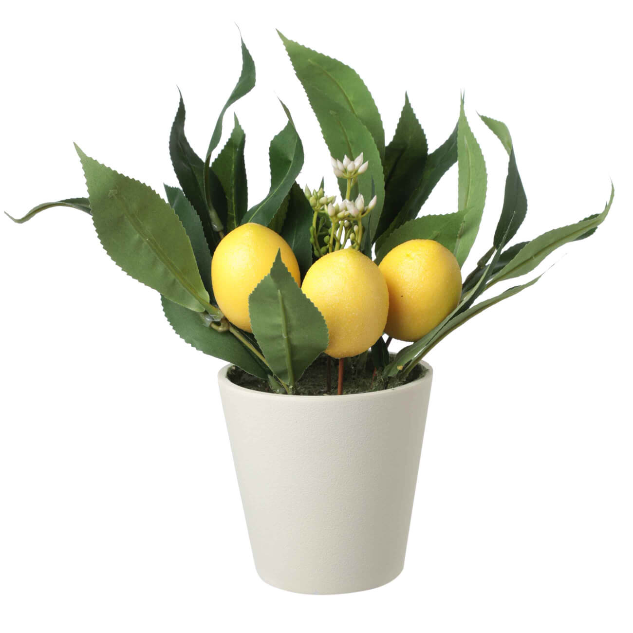 Растение искусственное, 28 см, в горшке, полиэстер/меламин, Лимоны, Pot garden растение искусственное аквариумное светящееся 5 см зеленое