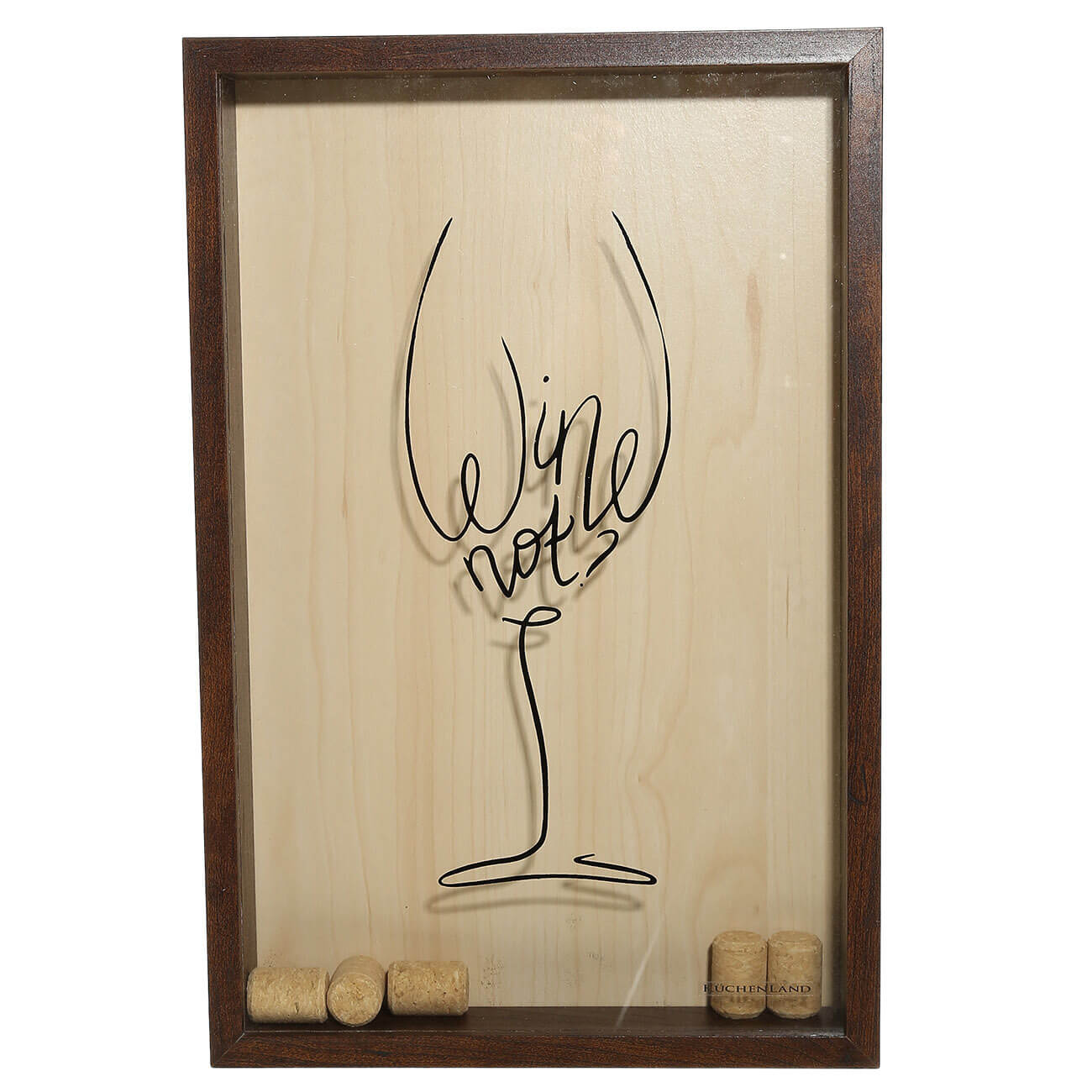 Копилка для винных пробок, 25х38 см, настенная, дерево/стекло, Wine not изображение № 1