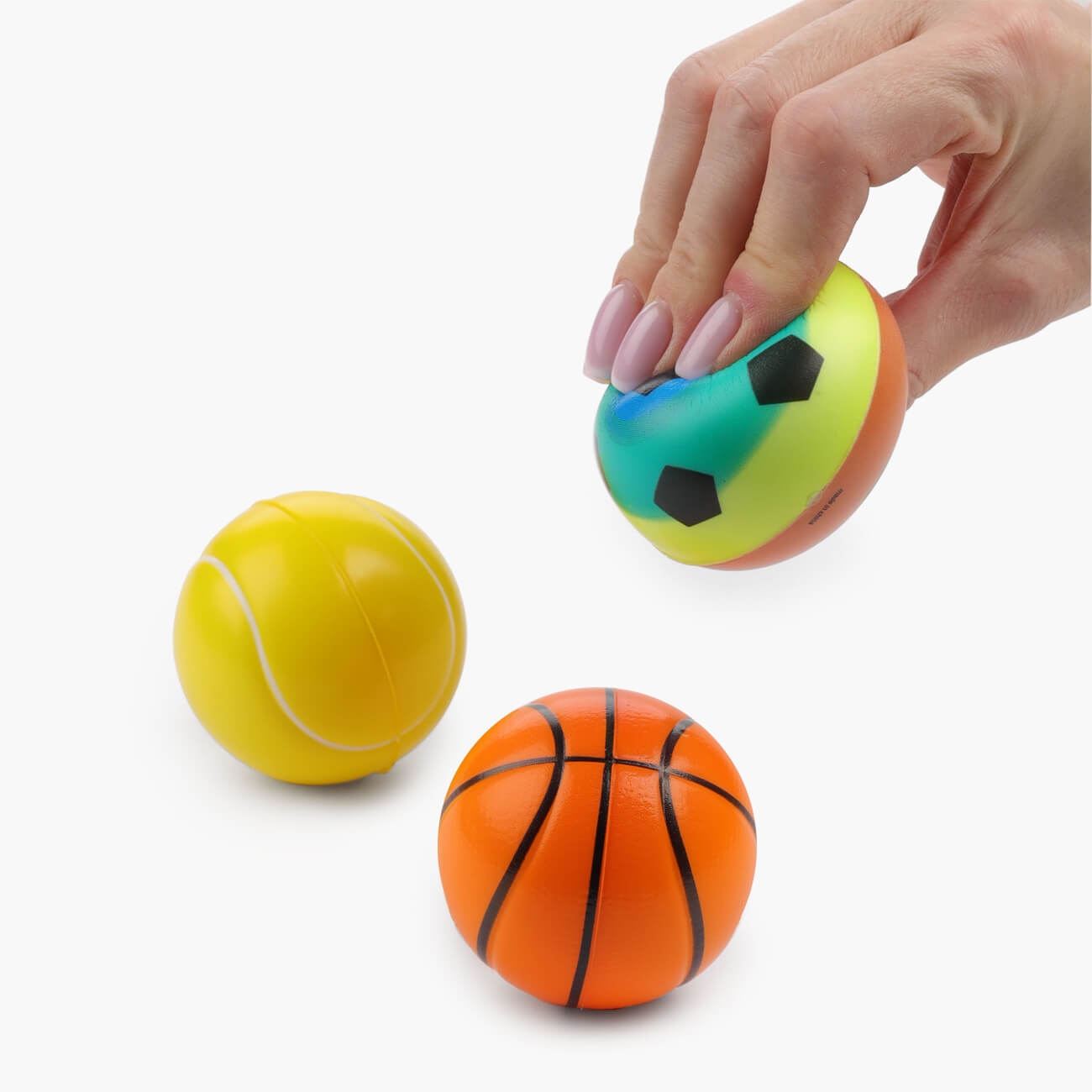 Мяч, 6 см, 3 шт, полиуретан, цветной, Футбол/Баскетбол/Теннис, Game мяч 14 см пвх неоновый баскетбол game neon