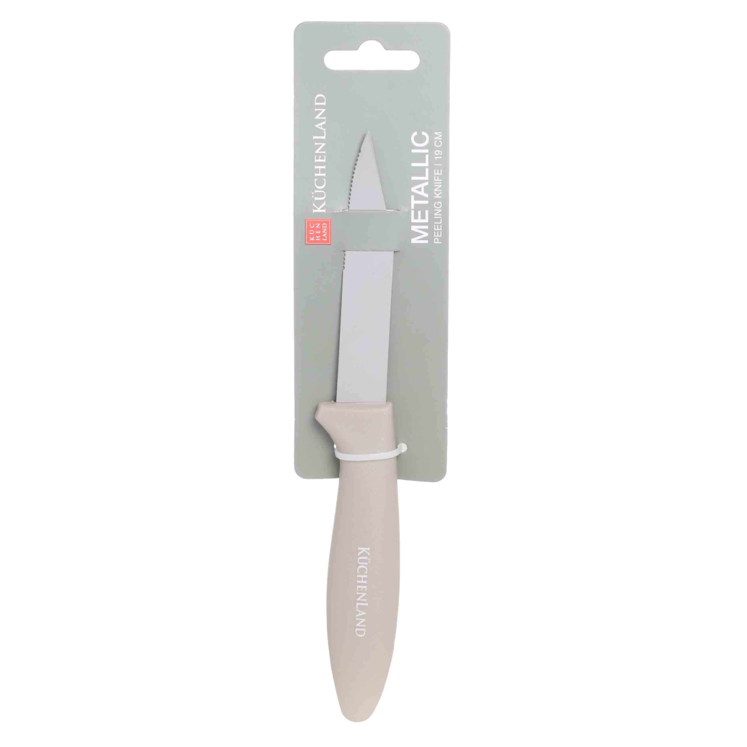 Нож для чистки овощей, 8 см, сталь/пластик, серо-коричневый, Regular изображение № 2