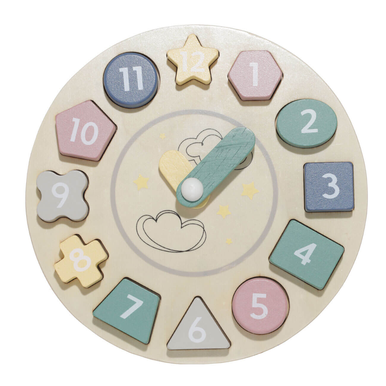 Игрушка-сортер, 22 см, развивающая, дерево, Часы, Kiddy головоломка сортер составной