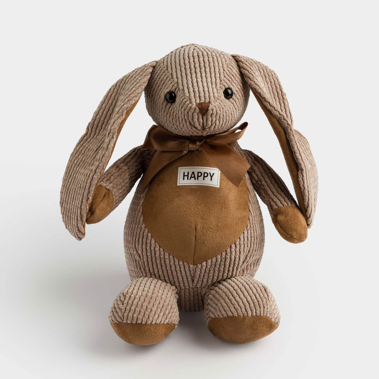 Игрушка, 21 см, мягкая, полиэстер, коричневая, Зайка с бантиком, Rabbit