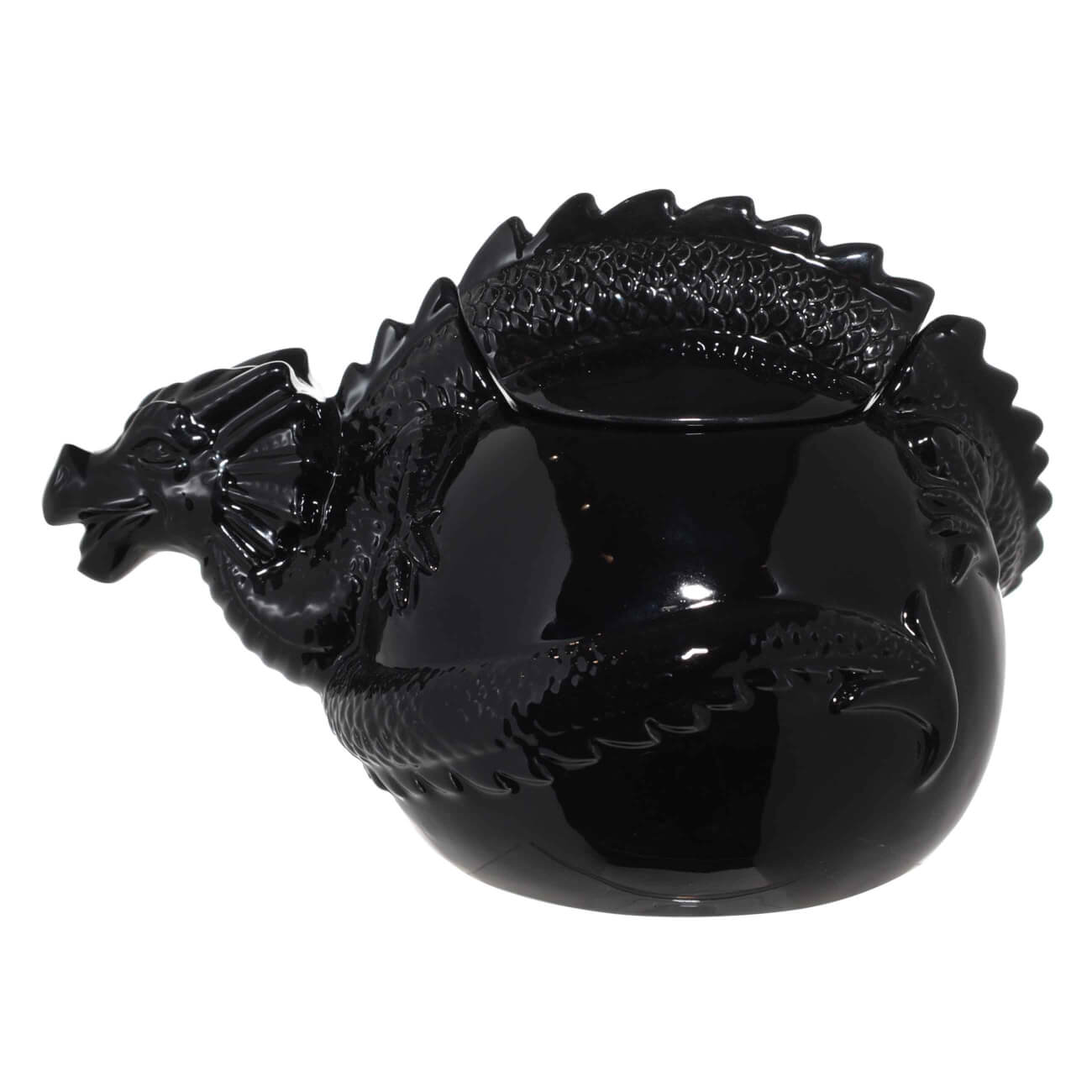 Емкость для хранения, 22х14 см, керамика, черная, Дракон, Dragon dayron сувенир дракон лилу гжель