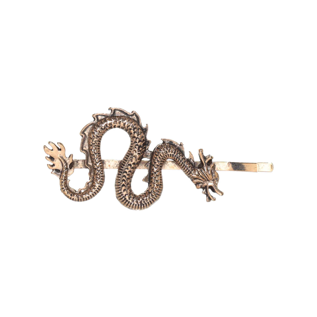 Заколка для волос, 6 см, металл, золотистая, Дракон, Jewelry dragon ключница дракон 12х15 см
