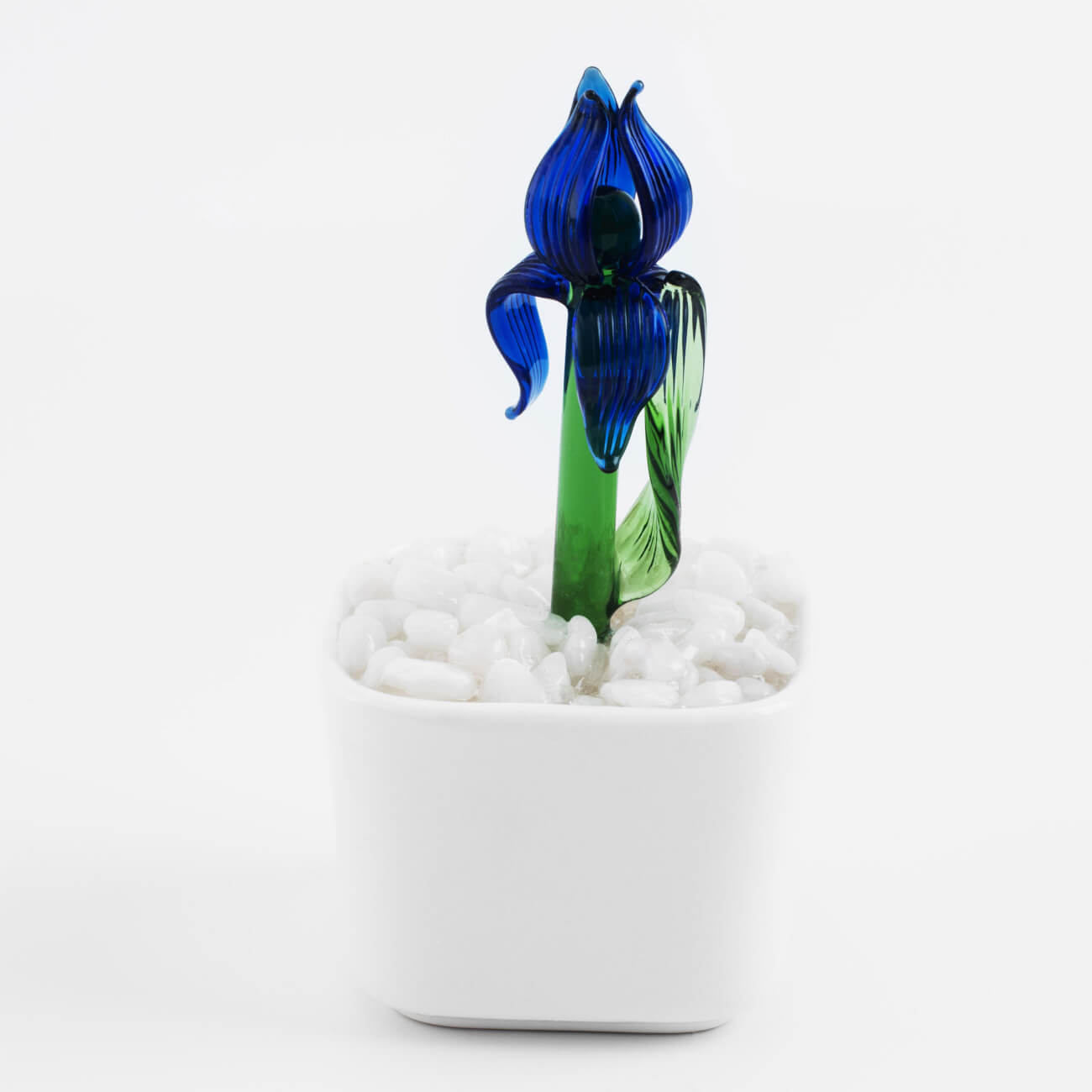 Статуэтка, 10 см, стекло/керамика, Ирис в горшке, Iris garden - фото 1