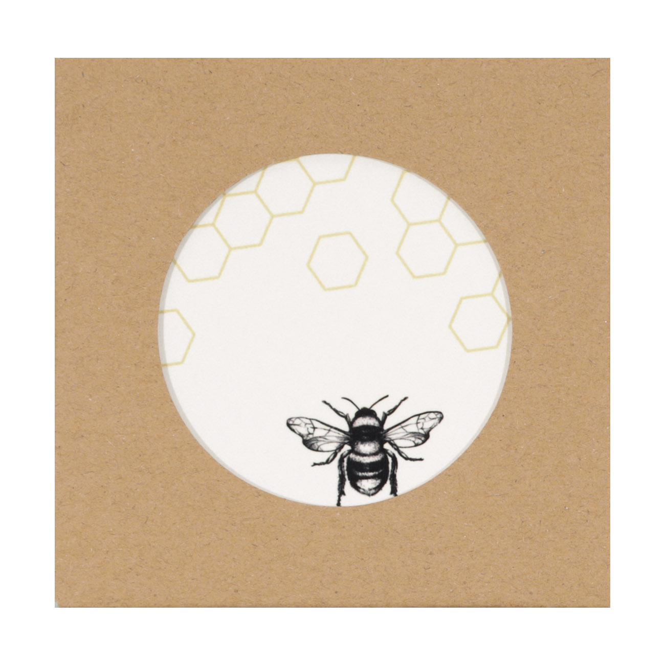 Подставка под горячее, 20 см, керамика/пробка, шестиугольная, Пчела, Honey изображение № 2