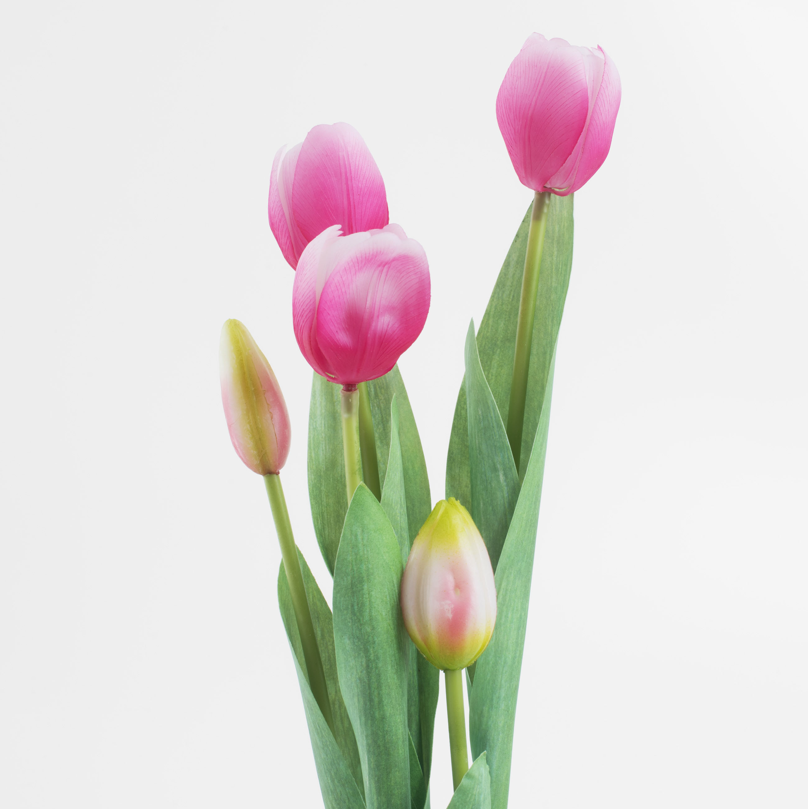 Растение искусственное, 36 см, в горшке, полиэстер/пластик, Розовые тюльпаны, Tulip garden изображение № 2