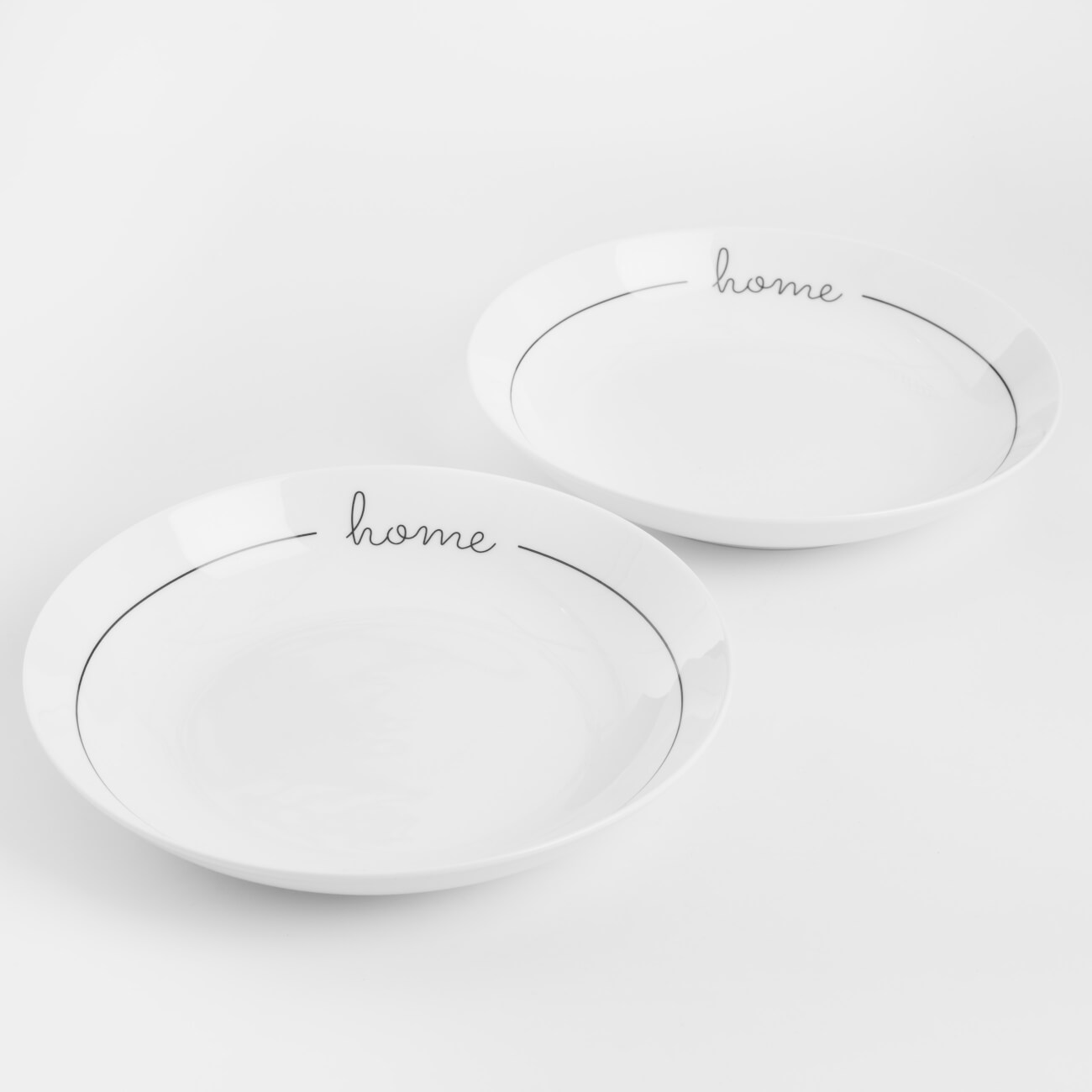 Тарелка суповая, 20х3 см, 2 шт, фарфор N, белая, Home, Scroll white тарелка для пасты portmeirion газания 20 см