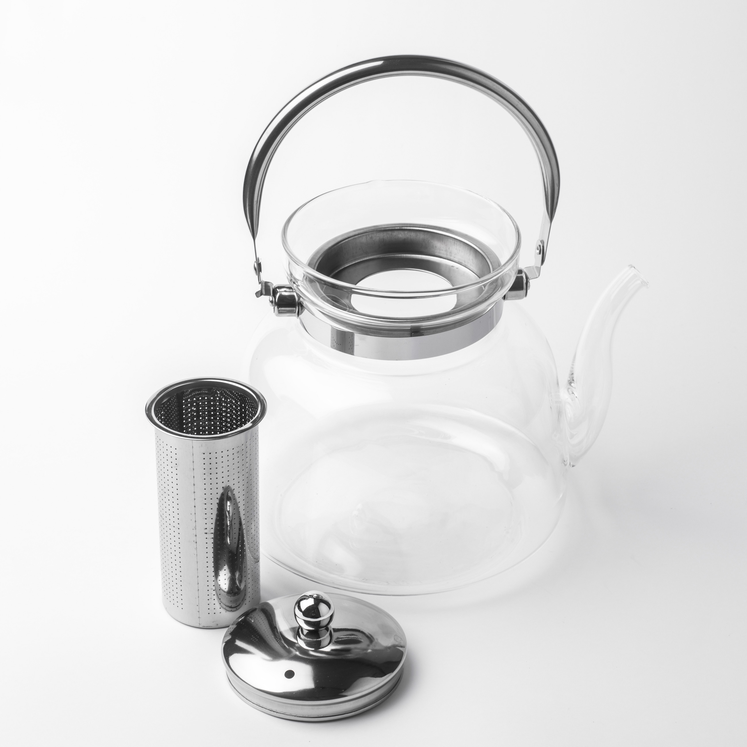 Чайник, 2,8 л, с ситом для заваривания, стекло Б/сталь, Classic изображение № 3