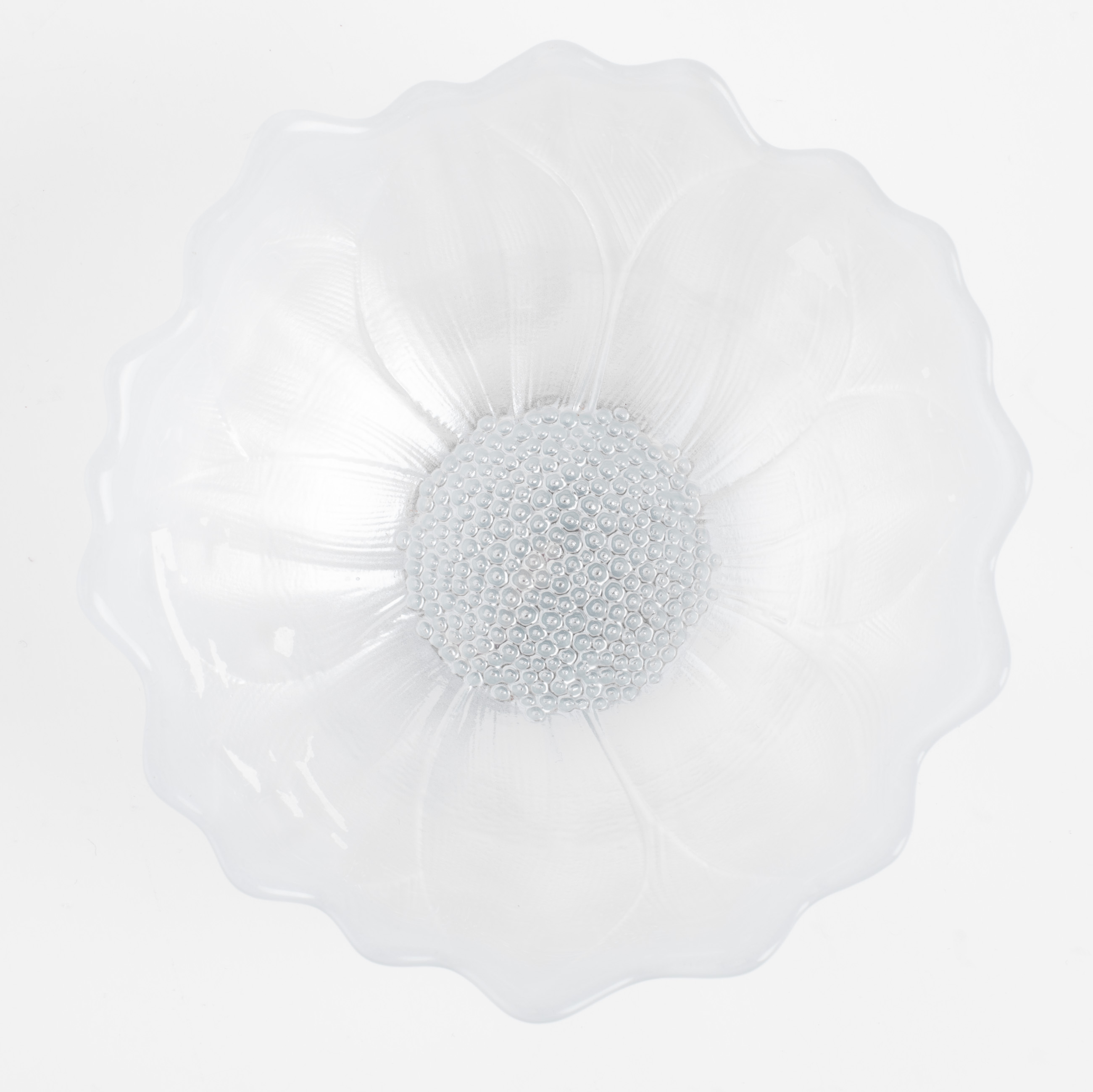 Пиала, 12х5 см, стекло Р, молочно-серебристая, Цветок, Fleur изображение № 4