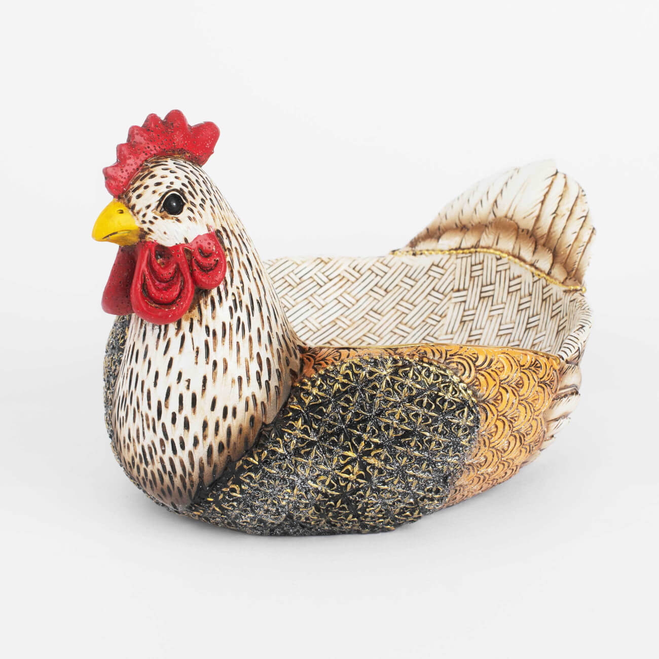 Конфетница, 25х17 см, полирезин, цветная, Курица, Natural Easter изображение № 1