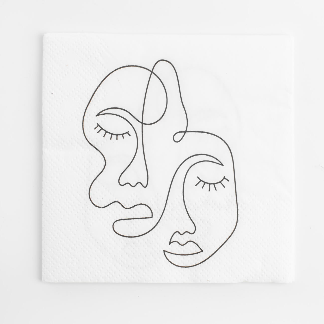 Салфетки бумажные, 21х21 см, 20 шт, белые, Два лица, Face