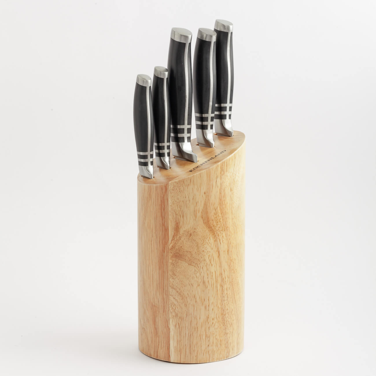 Набор ножей, 5 пр, в подставке, сталь/пластик/дерево, Acapella пилка elitech набор 6шт для мягкой древесины пластика металла ламината 1820 086900