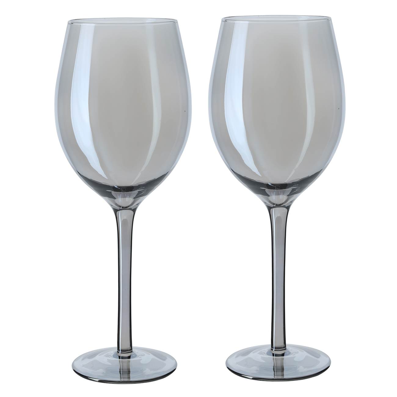 Бокал для вина, 580 мл, 2 шт, стекло, серый, Twinkle - фото 1