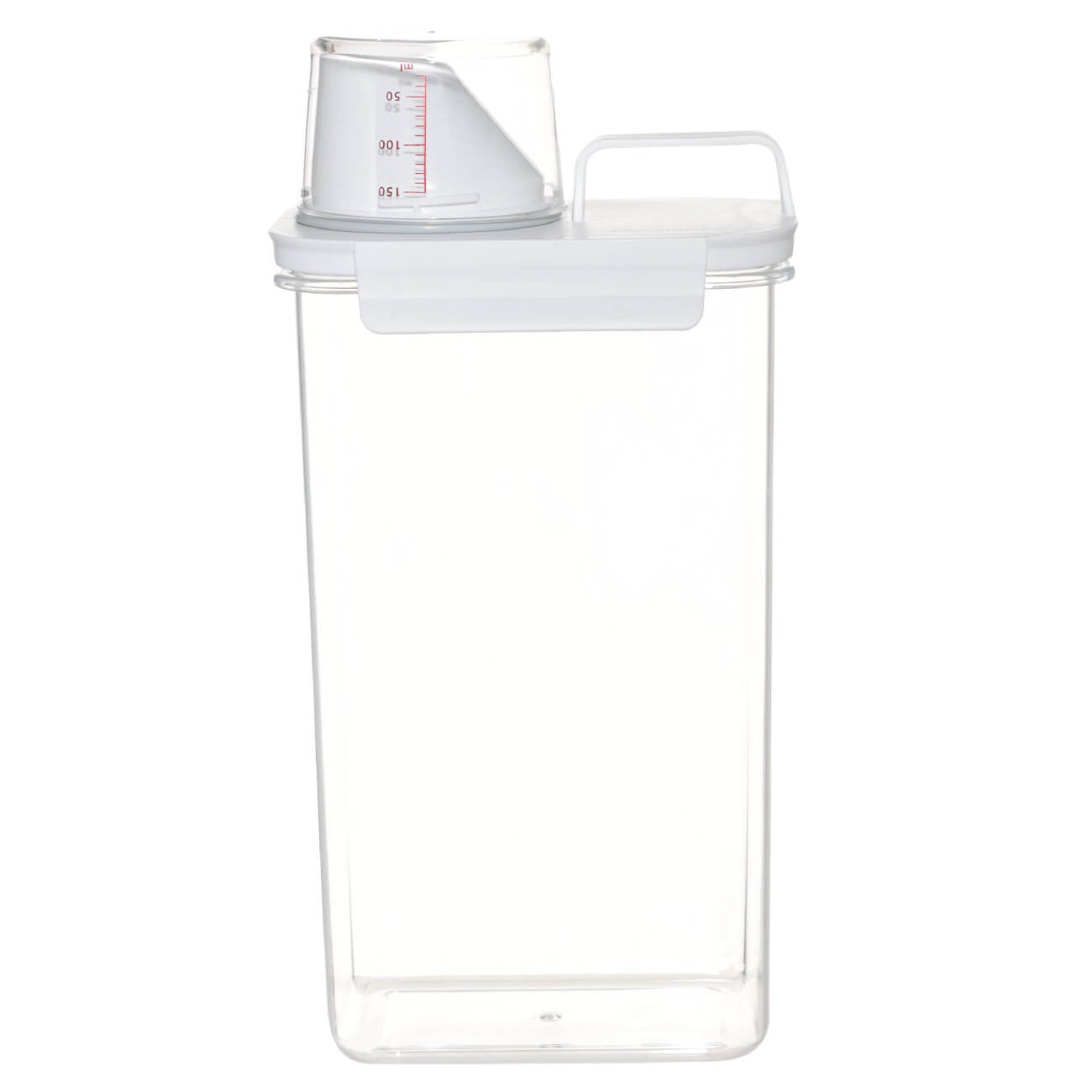 Контейнер для стирального порошка или геля, 2,3 л, с мерником, пластик, белый, Compact контейнер для порошка 5 л ведерко полимербыт с493 4349300