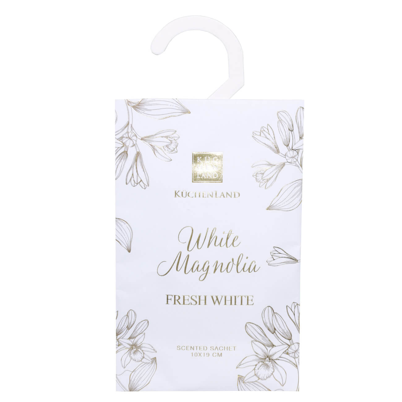 Саше ароматическое, 10х19 см, подвесное, White Magnolia, Fresh white саше ароматическое hygge 19 бобы тонка ок апельсина