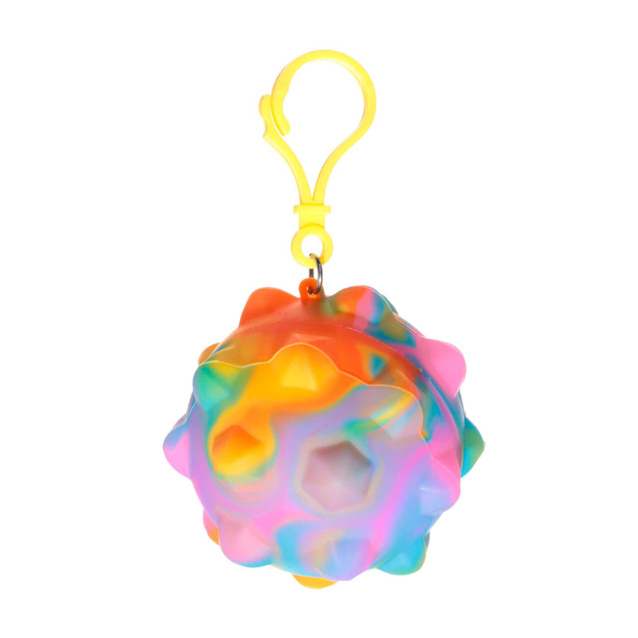 Игрушка-антистресс Pop-it, 6x6 см, силикон, цветная, Брелок мяч, Pop-it игрушка антистресс шар 7 см меняет микс