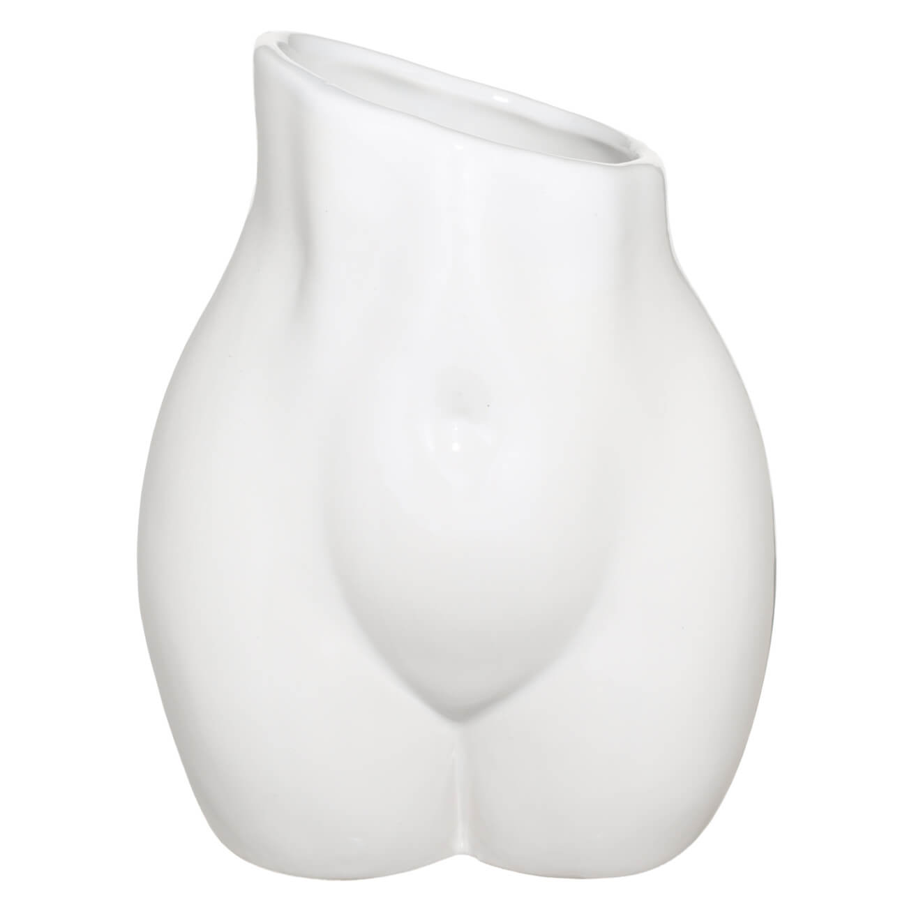 Ваза для цветов, 17 см, декоративная, керамика, белая, Силуэт, Torso ваза для ов 21 см декоративная керамика белая силуэт женщины torso