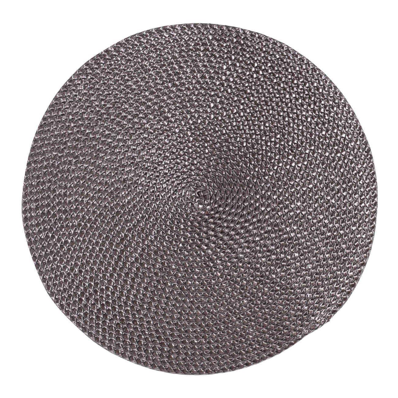Салфетка под приборы, 38 см, полипропилен/ПЭТ, круглая, коричневая, Circle braid салфетка микрофибра ladina