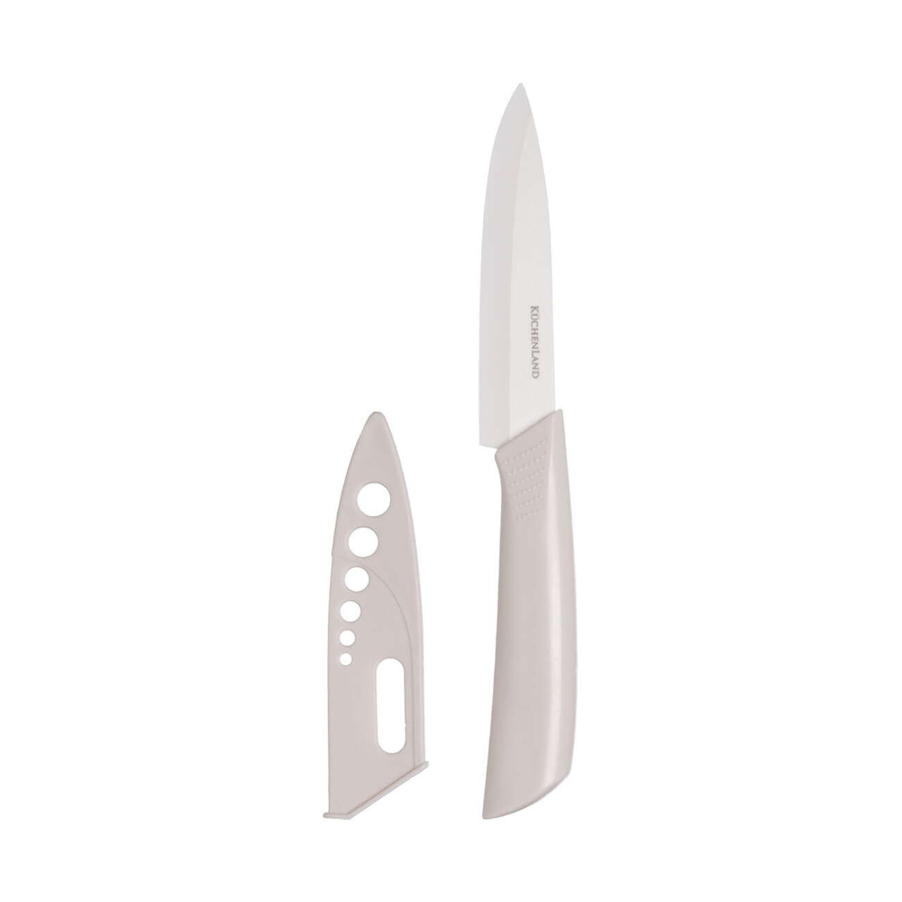 Нож для чистки овощей, 10 см, с чехлом, керамика/пластик, молочный, Regular нож для чистки овощей essential k2210575