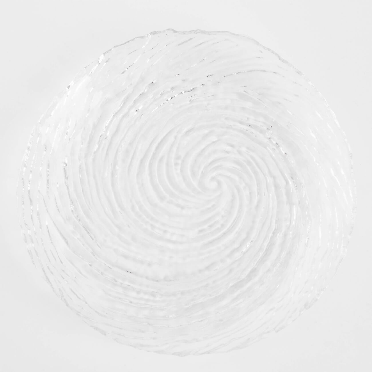 Тарелка закусочная, 20 см, стекло, Вихрь, Swirl - фото 1