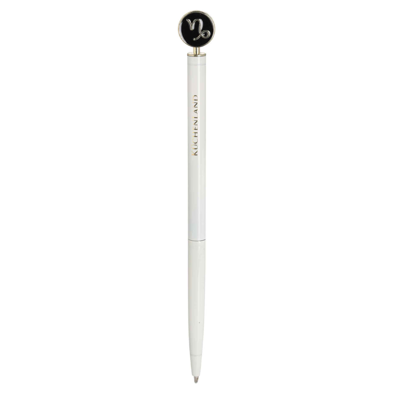 Ручка шариковая, 15 см, с фигуркой, сталь, молочно-золотистая, Козерог, Zodiac classic ручка шариковая