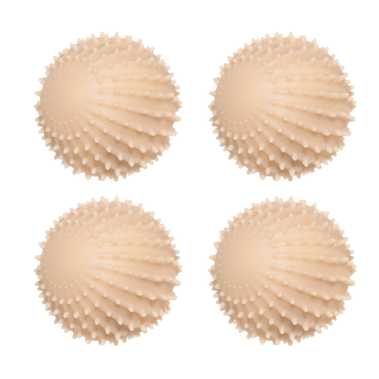 Шарик для стирки, 6 см, 4 шт, ПВХ, бежевый, Круг, Washing ball kuchenland шарик для стирки 9 см пвх серый ежик washing ball