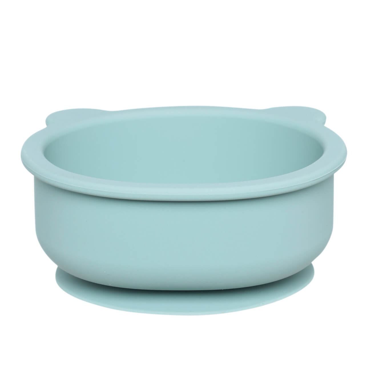 Тарелка суповая, детская, 13х5 см, на присоске, силикон, зеленая, Мишка, Kiddy набор для кормления миска на присоске ложка голубой