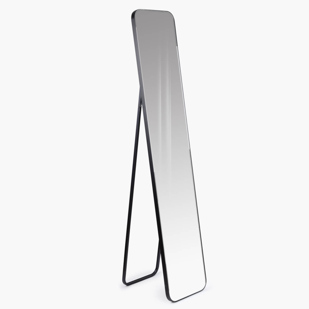 Зеркало напольное, 30х150 см, металл, прямоугольное, черное, Loft style зеркало напольное симпл черное 43х133см