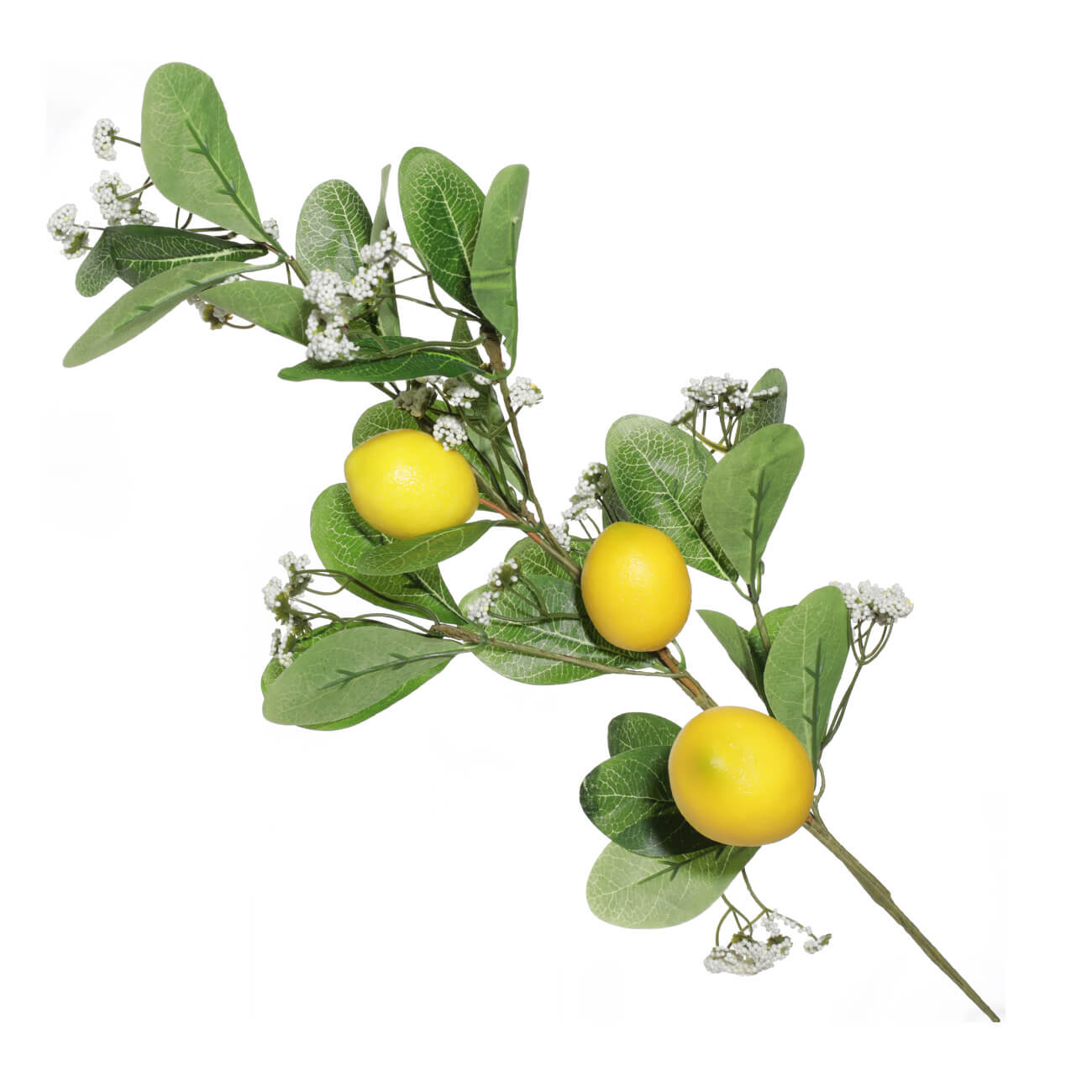 Ветка декоративная, 71 см, полиэстер/пенопласт, Лимоны, Sicily прихватка 18х18 см 100% полиэстер лимоны новые y9 191